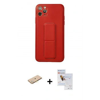MARSİLYAN™- iPhone 11 Pro Max Kılıf Akış Doku - Siyah Seramik Nano Ekran Koruyucu + Renkli Kamera Lens Koruma Cam - SI