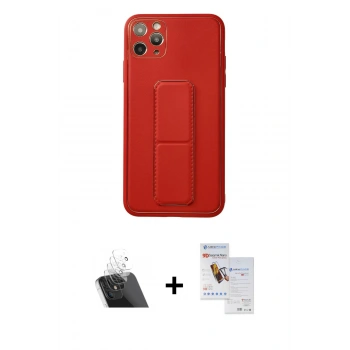 MARSİLYAN™- iPhone 11 Pro Max Kılıf Akış Doku - Siyah Seramik Nano Ekran Koruyucu + Kamera Lens Koruma Cam - SF