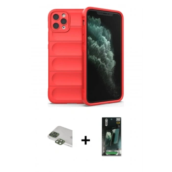 MARSİLYAN™- iPhone 11 Pro Max Kılıf Atlas Koleksiyonu - Şeffaf 360 Full Body Arka Koruyucu + Pers Alüminyum Kamera Lens - YL