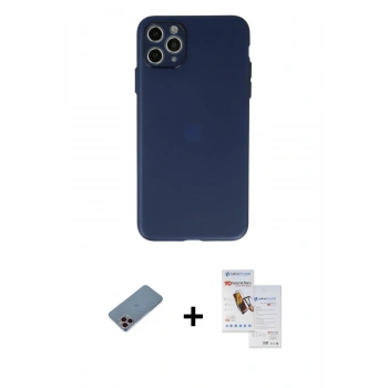 MARSİLYAN™- iPhone 11 Pro Max Kılıf Atlas Minimal Prime - Siyah Seramik Nano Ekran Koruyucu + Shine Kamera Lens Koruma Cam - PE