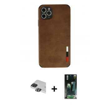 MARSİLYAN™- iPhone 11 Pro Max Kılıf Doruk Asil Koleksiyonu - Şeffaf 360 Full Body Arka Koruyucu + Pers Alüminyum Kamera Lens - SH