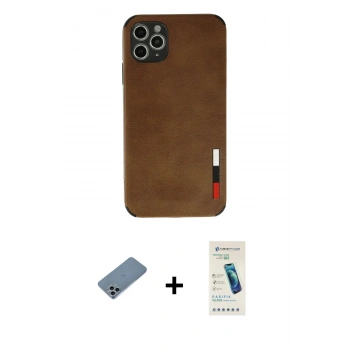 MARSİLYAN™- iPhone 11 Pro Max Kılıf Doruk Asil Koleksiyonu - Şeffaf Pasifik Cam Ekran Koruyucu + Shine Kamera Lens Koruma Cam - SABE