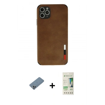 MARSİLYAN™- iPhone 11 Pro Max Kılıf Doruk Asil Koleksiyonu - Siyah 20D Premium Cam Ekran Koruyucu + Shine Kamera Lens Koruma Cam - SABE