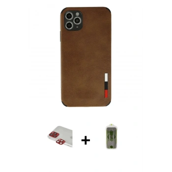MARSİLYAN™- iPhone 11 Pro Max Kılıf Doruk Asil Koleksiyonu - Siyah Joko Magic 5D Hayalet Cam + Pers Alüminyum Kamera Lens - KI