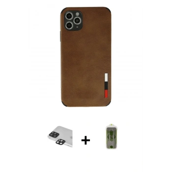 MARSİLYAN™- iPhone 11 Pro Max Kılıf Doruk Asil Koleksiyonu - Siyah Joko Magic 5D Hayalet Cam + Pers Alüminyum Kamera Lens - SH