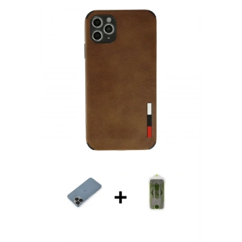 MARSİLYAN™- iPhone 11 Pro Max Kılıf Doruk Asil Koleksiyonu - Siyah Joko Magic 5D Hayalet Cam + Metal Kamera Lens Koruma Cam - SH