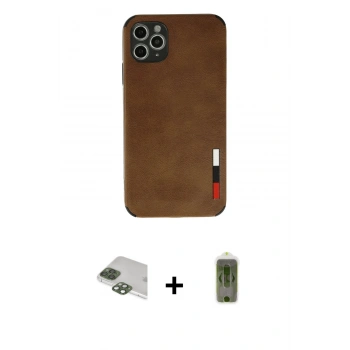 MARSİLYAN™- iPhone 11 Pro Max Kılıf Doruk Asil Koleksiyonu - Siyah Joko Magic 5D Hayalet Cam + Pers Alüminyum Kamera Lens - YL