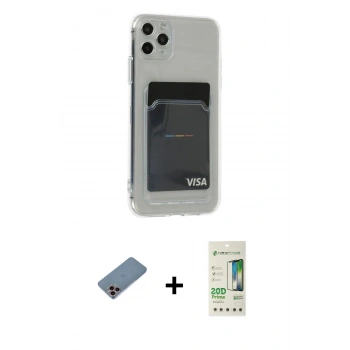 MARSİLYAN™- iPhone 11 Pro Max Kılıf Doruk Klasik Koleksiyonu - Siyah 20D Premium Cam Ekran Koruyucu + Shine Kamera Lens Koruma Cam - PE