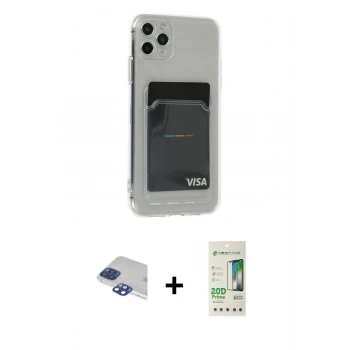 MARSİLYAN™- iPhone 11 Pro Max Kılıf Doruk Klasik Koleksiyonu - Siyah 20D Premium Cam Ekran Koruyucu + Pers Alüminyum Kamera Lens - LT
