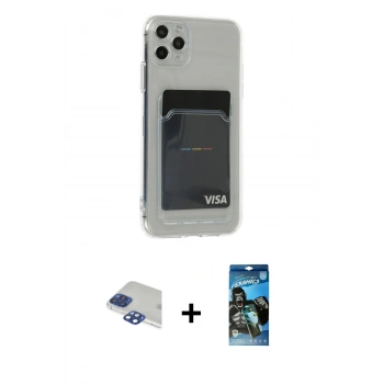 MARSİLYAN™- iPhone 11 Pro Max Kılıf Doruk Klasik Koleksiyonu - Siyah 34D Izgaralı Cam + Pers Alüminyum Kamera Lens - LT