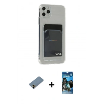 MARSİLYAN™- iPhone 11 Pro Max Kılıf Doruk Klasik Koleksiyonu - Siyah 34D Izgaralı Cam + Shine Kamera Lens Koruma Cam - GD