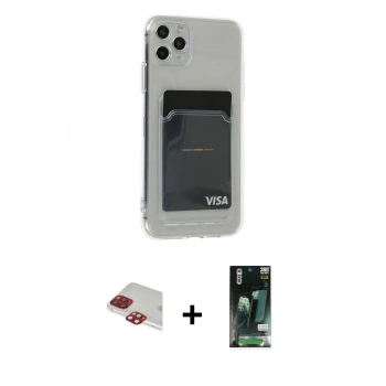 MARSİLYAN™- iPhone 11 Pro Max Kılıf Doruk Klasik Koleksiyonu - Siyah 360 Mat Full Body Arka Koruyucu + Pers Alüminyum Kamera Lens - KI