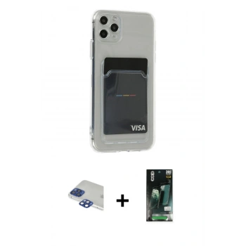 MARSİLYAN™- iPhone 11 Pro Max Kılıf Doruk Klasik Koleksiyonu - Siyah 360 Mat Full Body Arka Koruyucu + Pers Alüminyum Kamera Lens - LT