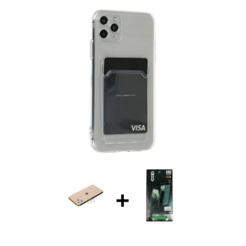 MARSİLYAN™- iPhone 11 Pro Max Kılıf Doruk Klasik Koleksiyonu - Siyah 360 Mat Full Body Arka Koruyucu + Renkli Kamera Lens Koruma Cam - MI