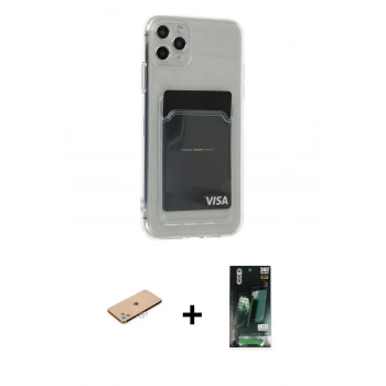 MARSİLYAN™- iPhone 11 Pro Max Kılıf Doruk Klasik Koleksiyonu - Siyah 360 Mat Full Body Arka Koruyucu + Renkli Kamera Lens Koruma Cam - PE