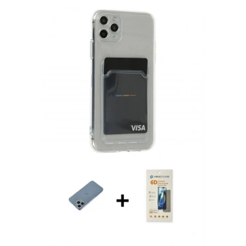 MARSİLYAN™- iPhone 11 Pro Max Kılıf Doruk Klasik Koleksiyonu - Siyah 6D Mat Seramik Hayalet Nano Ekran Koruyucu + Shine Kamera Lens Koruma Cam - SABE