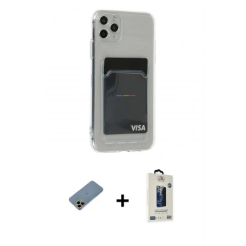 MARSİLYAN™- iPhone 11 Pro Max Kılıf Doruk Klasik Koleksiyonu - Siyah Bilvis Hayalet Cam Ekran Koruyucu + Shine Kamera Lens Koruma Cam - GD