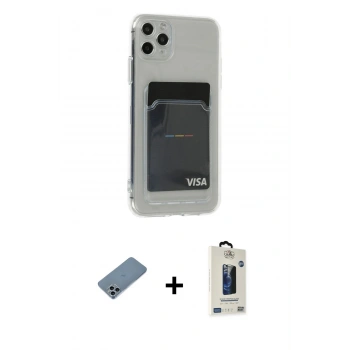 MARSİLYAN™- iPhone 11 Pro Max Kılıf Doruk Klasik Koleksiyonu - Siyah Bilvis Hayalet Cam Ekran Koruyucu + Shine Kamera Lens Koruma Cam - SABE