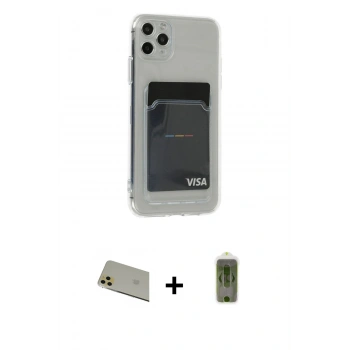 MARSİLYAN™- iPhone 11 Pro Max Kılıf Doruk Klasik Koleksiyonu - Siyah Joko Magic 5D Hayalet Cam + Rainbow Kamera Lens Koruma Cam - GD