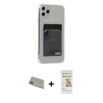 MARSİLYAN™- iPhone 11 Pro Max Kılıf Doruk Klasik Koleksiyonu - Siyah Mat Seramik Nano Ekran Koruyucu + Rainbow Kamera Lens Koruma Cam - GD