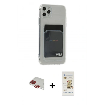 MARSİLYAN™- iPhone 11 Pro Max Kılıf Doruk Klasik Koleksiyonu - Siyah Mat Seramik Nano Ekran Koruyucu + Pers Alüminyum Kamera Lens - KI