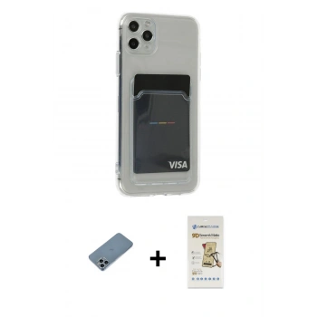MARSİLYAN™- iPhone 11 Pro Max Kılıf Doruk Klasik Koleksiyonu - Siyah Mat Seramik Nano Ekran Koruyucu + Shine Kamera Lens Koruma Cam - SABE