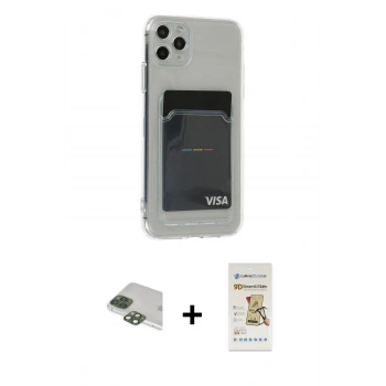 MARSİLYAN™- iPhone 11 Pro Max Kılıf Doruk Klasik Koleksiyonu - Siyah Mat Seramik Nano Ekran Koruyucu + Pers Alüminyum Kamera Lens - YL