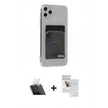MARSİLYAN™- iPhone 11 Pro Max Kılıf Doruk Klasik Koleksiyonu - Siyah Seramik Nano Ekran Koruyucu + Kamera Lens Koruma Cam - SF