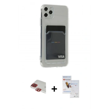 MARSİLYAN™- iPhone 11 Pro Max Kılıf Doruk Klasik Koleksiyonu - Siyah Seramik Nano Ekran Koruyucu + Pers Alüminyum Kamera Lens - KI