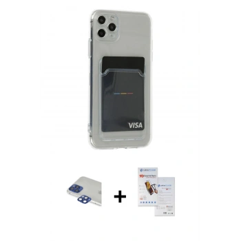 MARSİLYAN™- iPhone 11 Pro Max Kılıf Doruk Klasik Koleksiyonu - Siyah Seramik Nano Ekran Koruyucu + Pers Alüminyum Kamera Lens - LT