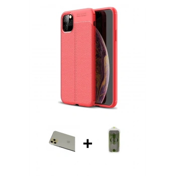 MARSİLYAN™- iPhone 11 Pro Max Kılıf Doruk Klasik Özel Seri - Siyah Joko Magic 5D Hayalet Cam + Rainbow Kamera Lens Koruma Cam - GD