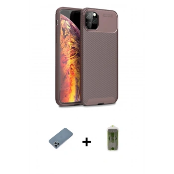 MARSİLYAN™- iPhone 11 Pro Max Kılıf Eksen Form Prime - Siyah Joko Magic 5D Hayalet Cam + Shine Kamera Lens Koruma Cam - SABE