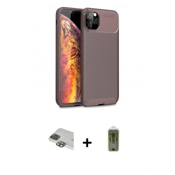 MARSİLYAN™- iPhone 11 Pro Max Kılıf Eksen Form Prime - Siyah Joko Magic 5D Hayalet Cam + Pers Alüminyum Kamera Lens - YL