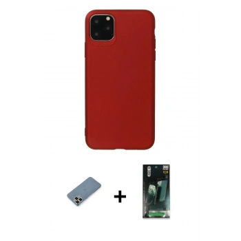 MARSİLYAN™- iPhone 11 Pro Max Kılıf Kozmos Yansıma Özel Seri - Şeffaf 360 Full Body Arka Koruyucu + Metal Kamera Lens Koruma Cam - GD