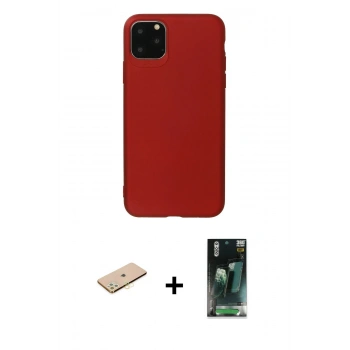 MARSİLYAN™- iPhone 11 Pro Max Kılıf Kozmos Yansıma Özel Seri - Şeffaf 360 Full Body Arka Koruyucu + Renkli Kamera Lens Koruma Cam - SI