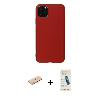 MARSİLYAN™- iPhone 11 Pro Max Kılıf Kozmos Yansıma Özel Seri - Şeffaf Pasifik Cam Ekran Koruyucu + Renkli Kamera Lens Koruma Cam - MI