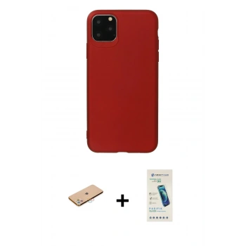 MARSİLYAN™- iPhone 11 Pro Max Kılıf Kozmos Yansıma Özel Seri - Şeffaf Pasifik Cam Ekran Koruyucu + Renkli Kamera Lens Koruma Cam - PE