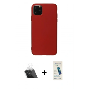 MARSİLYAN™- iPhone 11 Pro Max Kılıf Kozmos Yansıma Özel Seri - Şeffaf Pasifik Cam Ekran Koruyucu + Kamera Lens Koruma Cam - SF
