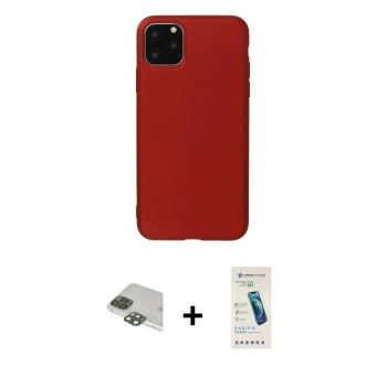 MARSİLYAN™- iPhone 11 Pro Max Kılıf Kozmos Yansıma Özel Seri - Şeffaf Pasifik Cam Ekran Koruyucu + Pers Alüminyum Kamera Lens - YL