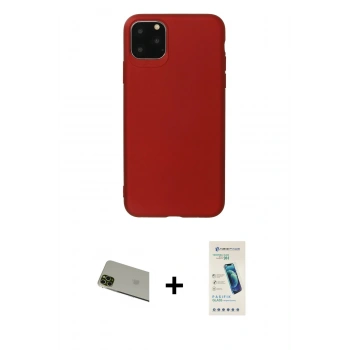 MARSİLYAN™- iPhone 11 Pro Max Kılıf Kozmos Yansıma Özel Seri - Şeffaf Pasifik Cam Ekran Koruyucu + Rainbow Kamera Lens Koruma Cam - YL