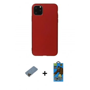 MARSİLYAN™- iPhone 11 Pro Max Kılıf Kozmos Yansıma Özel Seri - Siyah 18D Cam Ekran Koruyucu + Shine Kamera Lens Koruma Cam - GD