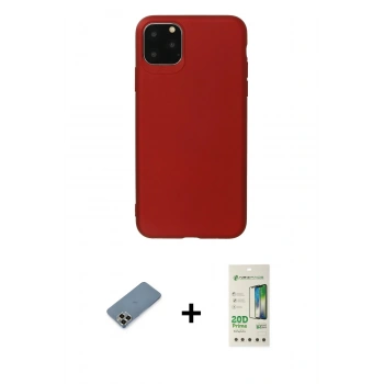 MARSİLYAN™- iPhone 11 Pro Max Kılıf Kozmos Yansıma Özel Seri - Siyah 20D Premium Cam Ekran Koruyucu + Metal Kamera Lens Koruma Cam - GD