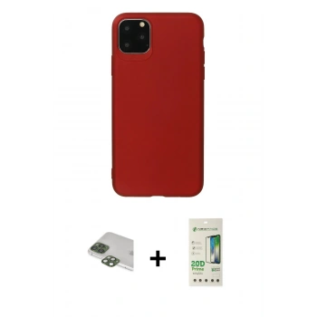 MARSİLYAN™- iPhone 11 Pro Max Kılıf Kozmos Yansıma Özel Seri - Siyah 20D Premium Cam Ekran Koruyucu + Pers Alüminyum Kamera Lens - YL