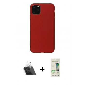 MARSİLYAN™- iPhone 11 Pro Max Kılıf Kozmos Yansıma Özel Seri - Siyah 20D Premium Cam Ekran Koruyucu + Kamera Lens Koruma Cam - SF