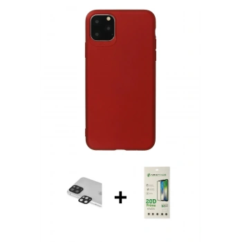 MARSİLYAN™- iPhone 11 Pro Max Kılıf Kozmos Yansıma Özel Seri - Siyah 20D Premium Cam Ekran Koruyucu + Pers Alüminyum Kamera Lens - SH