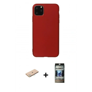 MARSİLYAN™- iPhone 11 Pro Max Kılıf Kozmos Yansıma Özel Seri - Siyah 34D Hayalet Izgaralı Cam + Renkli Kamera Lens Koruma Cam - MI