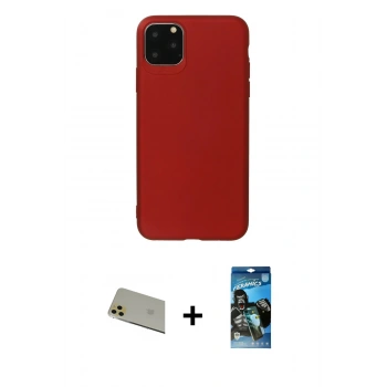 MARSİLYAN™- iPhone 11 Pro Max Kılıf Kozmos Yansıma Özel Seri - Siyah 34D Izgaralı Cam + Rainbow Kamera Lens Koruma Cam - GD