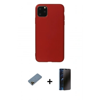 MARSİLYAN™- iPhone 11 Pro Max Kılıf Kozmos Yansıma Özel Seri - Siyah 3D Antistatik Hayalet Cam Ekran Koruyucu + Shine Kamera Lens Koruma Cam - GD