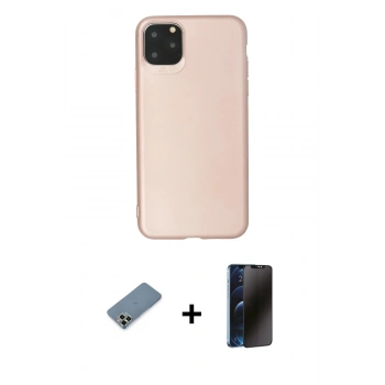 MARSİLYAN™- iPhone 11 Pro Max Kılıf Kozmos Yansıma Özel Seri - Siyah 3D Antistatik Hayalet Cam Ekran Koruyucu + Metal Kamera Lens Koruma Cam - AKYL