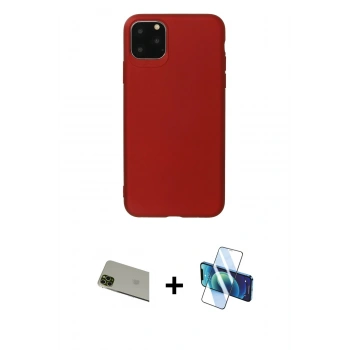 MARSİLYAN™- iPhone 11 Pro Max Kılıf Kozmos Yansıma Özel Seri - Siyah 3D Antistatik Seramik Nano Ekran Koruyucu + Rainbow Kamera Lens Koruma Cam - YL